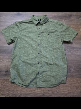 Mountain Hardwear Olive Pattern Short-Sleeve Button-Up Shirt